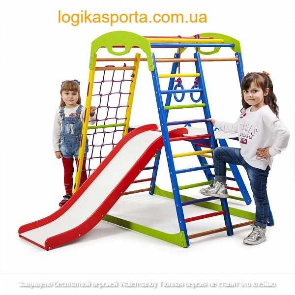 Детский спортивный комплекс. Уголок. Деревянный. Качели