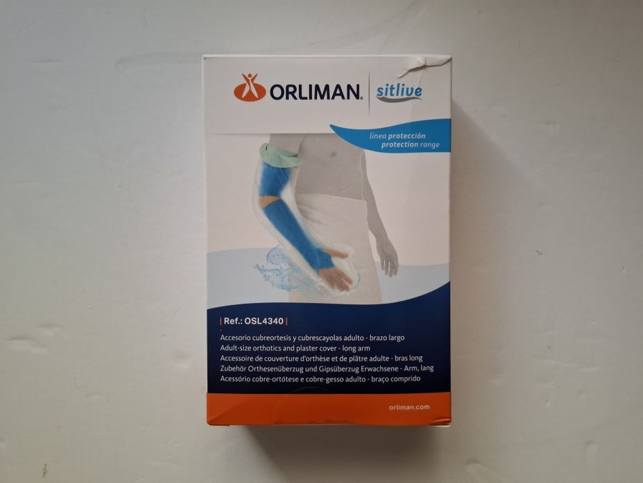 Protecção para braço engessado gesso ou costuras para duche ou banho