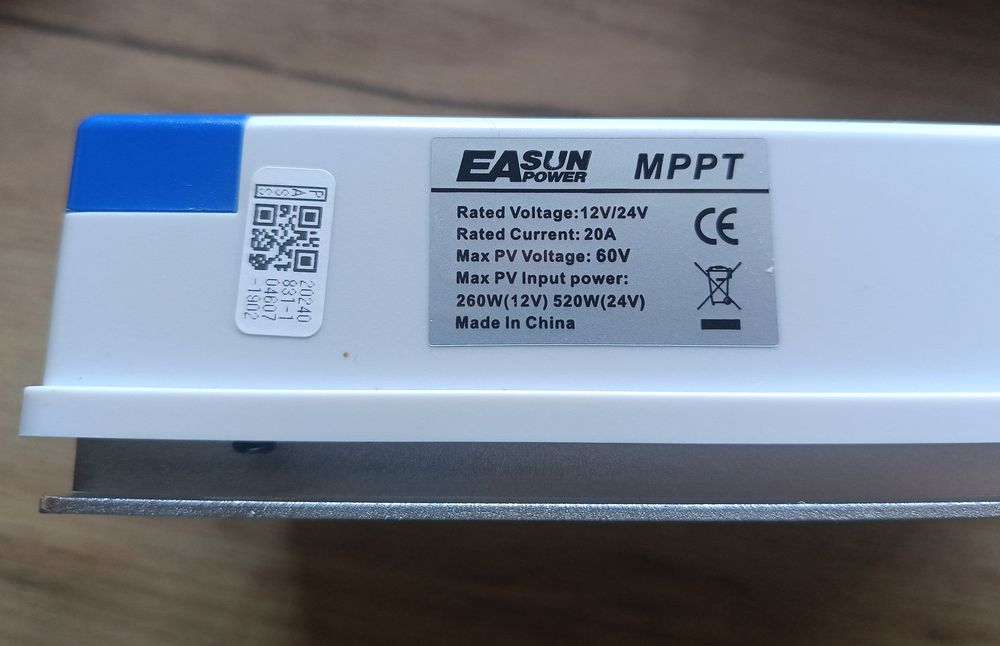 Solarny Regulator Ładowania EAsun Power MPPT 20A 12v 24v