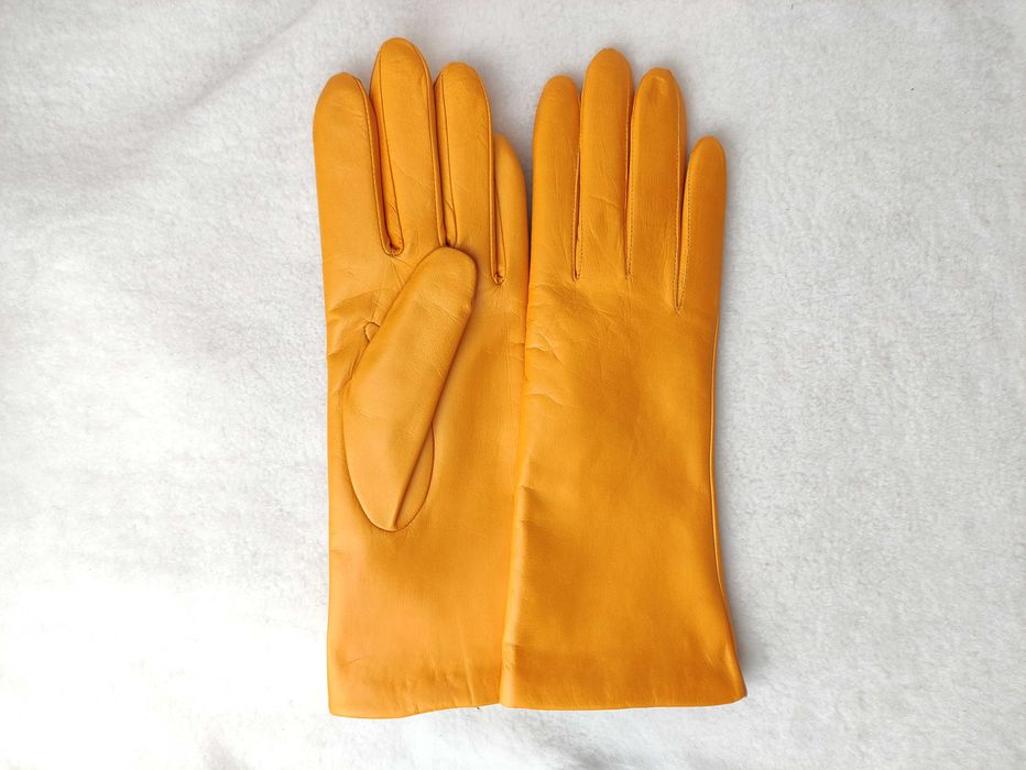 Рукавички жіночі шкіряні Імідж-Галант на кашемірі 029 мод вощаний