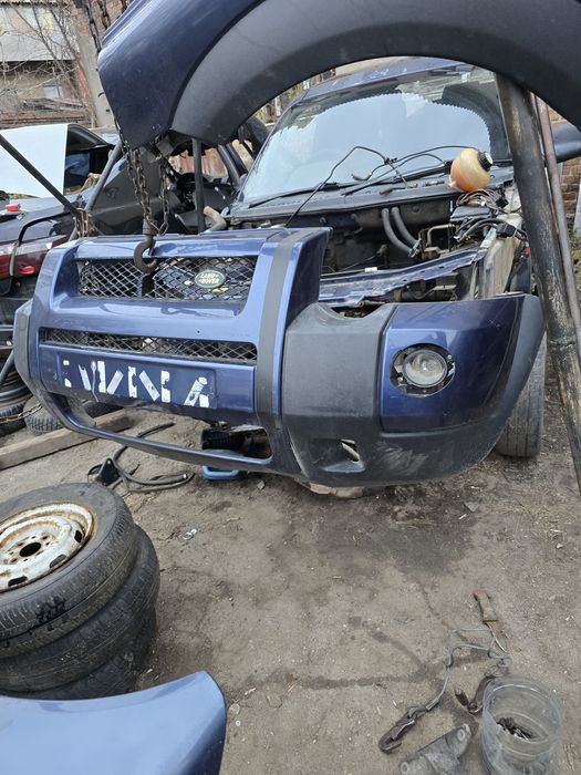 Бампер передний Land Rover Freelander 1 рестайлинг 2003 - 2006 Ленд Ровер Фрілендер 2004 год передній в сборе