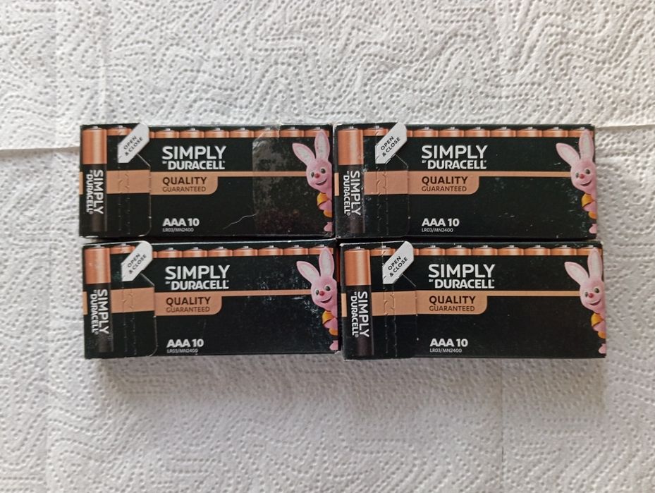 Duracell Simply Baterie alkaliczne AAA 4 opakowania 40 szt.