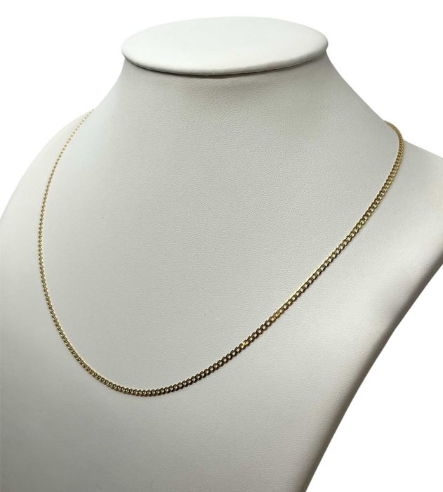 Śliczny, złoty łańcuszek- pancerka | próba 585 | 45cm