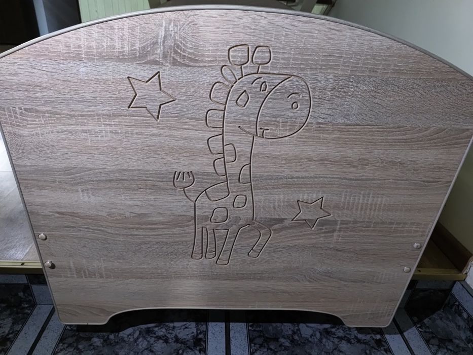 Łóżko dziecięce 140x70 z materacem + szuflada + barierka