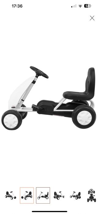 Ramiz, mini gokart z napędem, biały