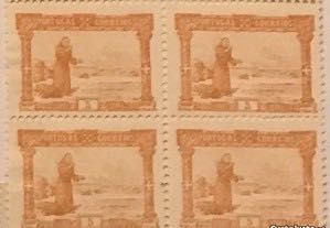Quadra selos novos sem goma - 5 reis - 7. centenário S. António - 1895