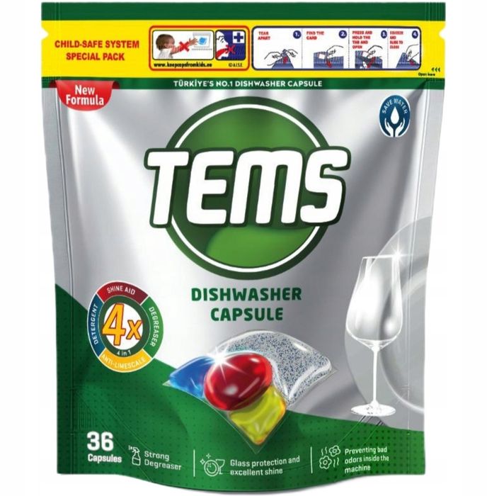 Kapsułki do zmywarki 4 w 1 odtłuszczacz nabłyszczacz detergent premium