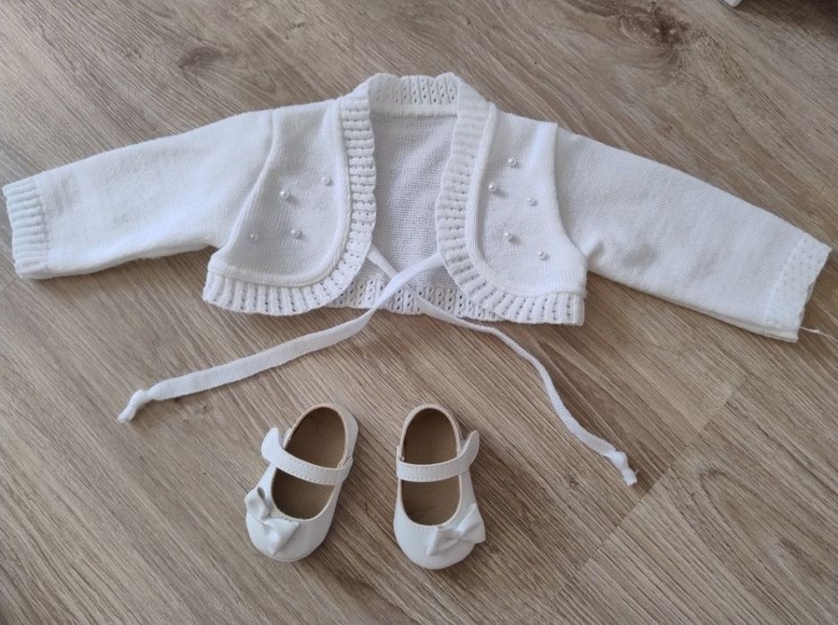 Sukienka na chrzest 62, komplet