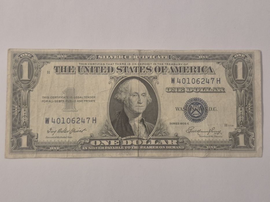 USA 1 dolar 1935 Silver Certificate – oryginalny banknot kolekcjonersk