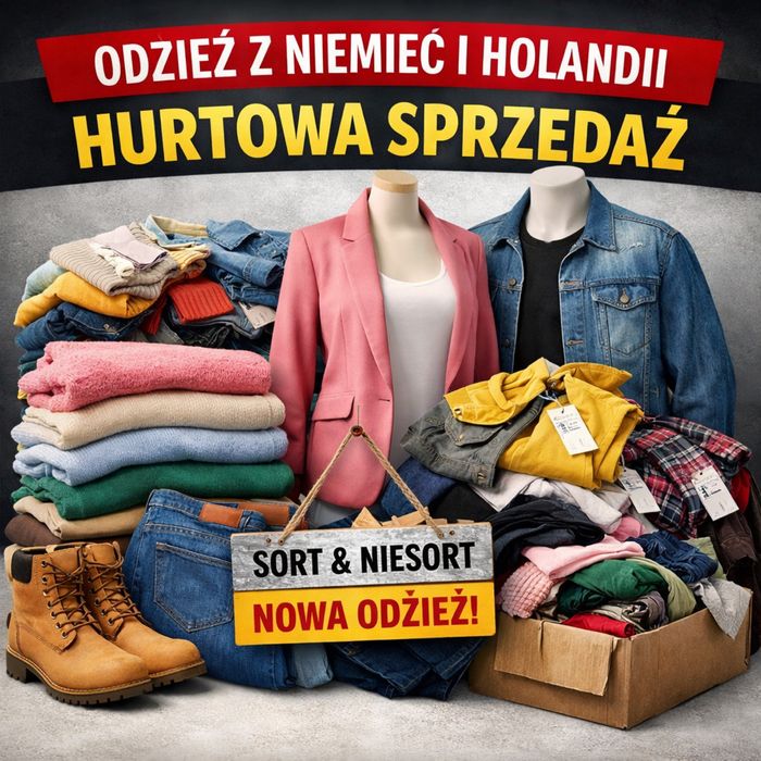 Odzież używana ubrania niesort Holandia Niemcy