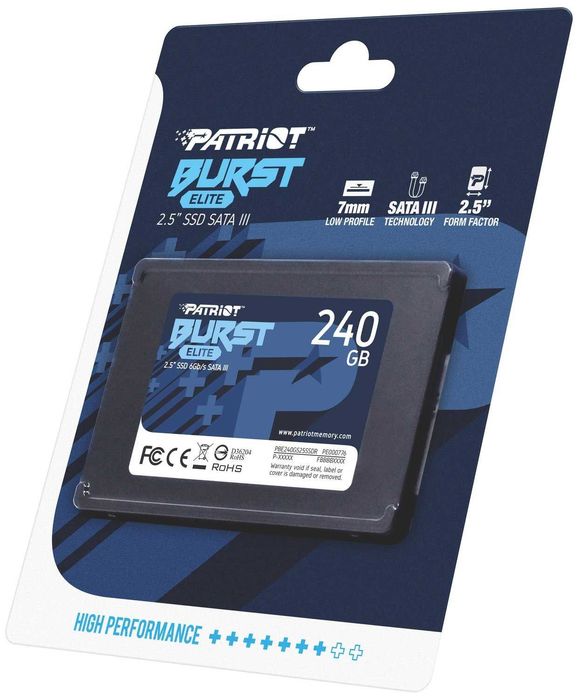 Новый SSD Patriot Burst Elite 120Gb, Sata 3, 2.5" ,TLC 3D