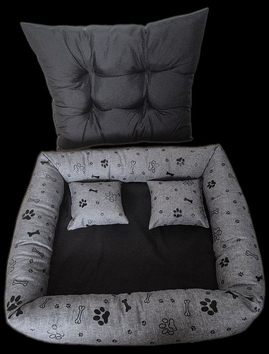 Legowisko szare w łapki