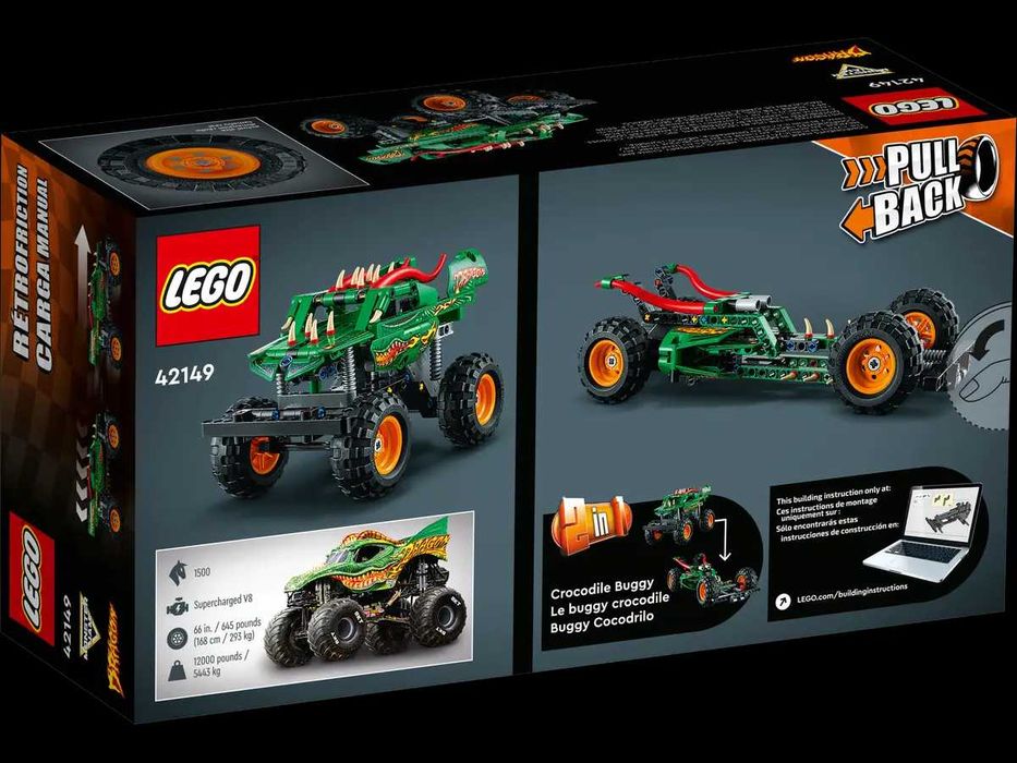 Авто конструктор LEGO Technic Monster Jam Dragon 42149