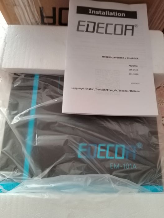 Гибридный инвертор Edecoa  em101a 1.0 кВт, 12в