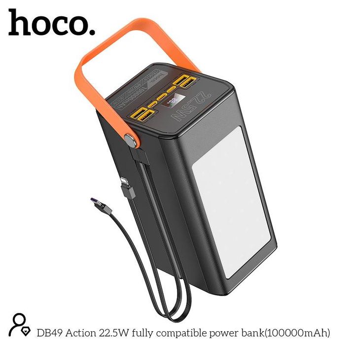 Повербанк HOCO DB49 100 000 mAh 22.5W з ліхтарем