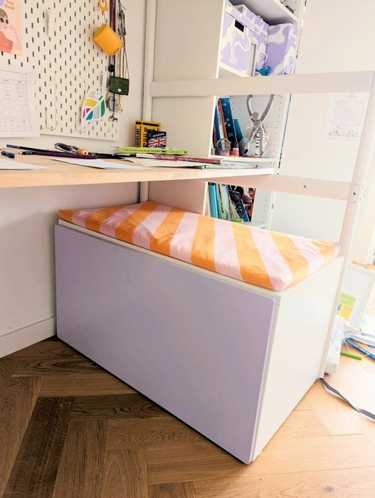 SMÅSTAD IKEA Ława do przechowywania + materac + uchwyty