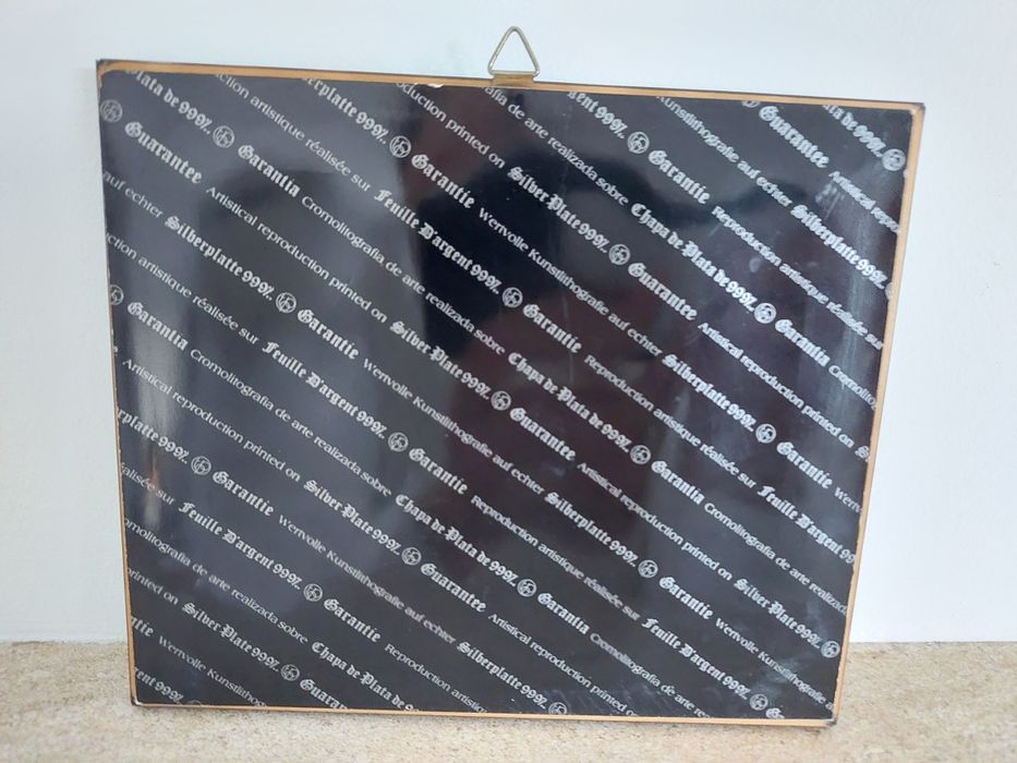 Pequeno quadro prateado, ótimo estado424344981823836161