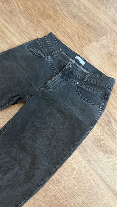 vintage czarne spodnie z krysztalkami MAC jeans