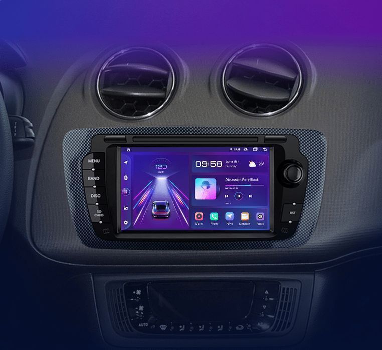 Radio Android 9” CarPlay Android Auto – Seat Ibiza 6J 2009–2013 PL