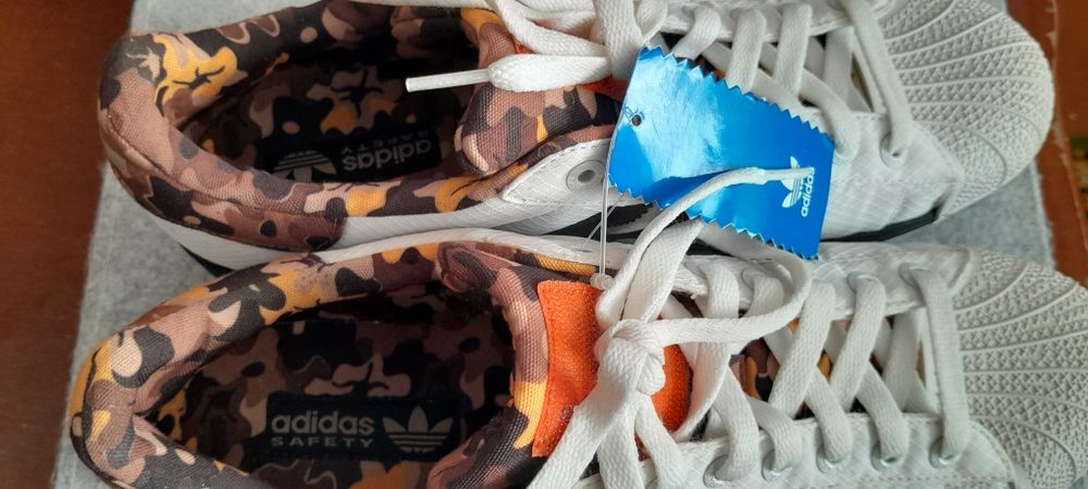 Buty męskie biało czarne. Adidas.