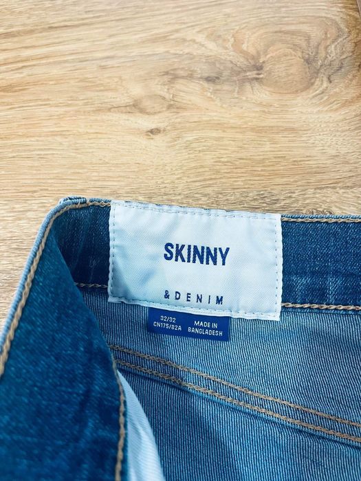 Meskie spodnie jeans skinny rurki M niebieskis
