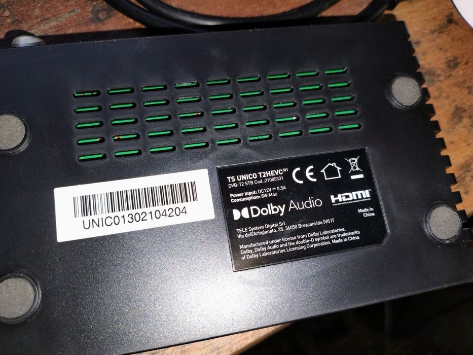 TS UNICO T2HEVC dekoder tuner tv DVB-T 2