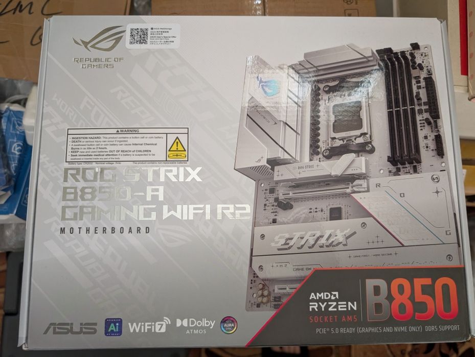Нова материнська плата ASUS ROG STRIX B850-A GAMING WIFI R2 AMD AM5