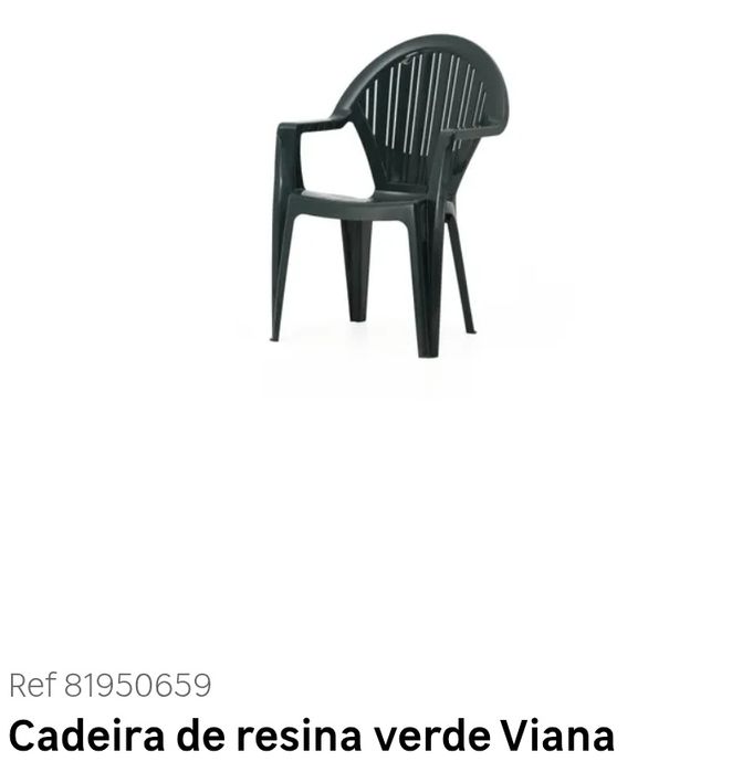 Mesa Jardim 140x90 + 4 Cadeiras Resina Verde