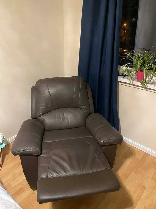 Fotel rozkładany eco skóra