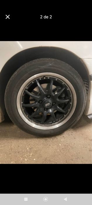 Vendo jantes 15  4x100 reparadas e com pneus