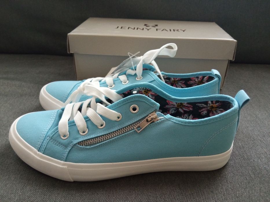CCC niebieskie trampki, tenisówki Jenny Fairy z suwakiem w rozmiarze 4