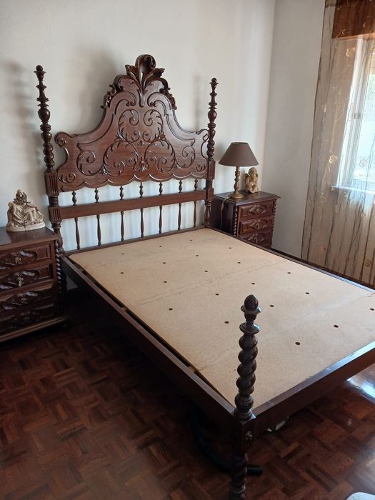 Mobília de quarto completa em carvalho – vintage/clássica