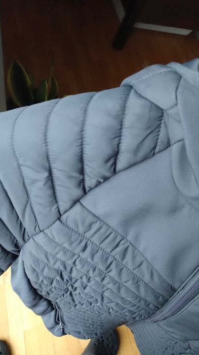 kurtka hybrydowa softshellowa ocieplana z kapturem Mountainwarehouse