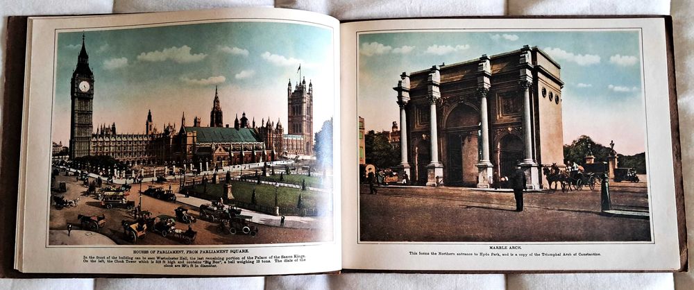 Álbum antigo “The Savoy Album – London” c.1915–1918 | Fotografias coloridas | Printed in Saxony