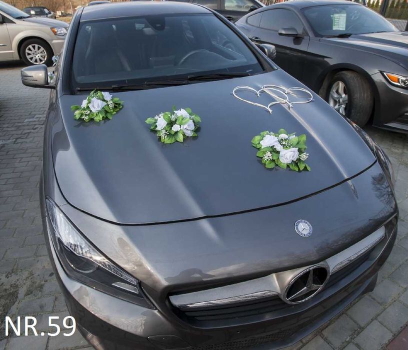 Dekoracja na samochód w stylu RUSTYKALNYM.Ozdoby na samochód 059