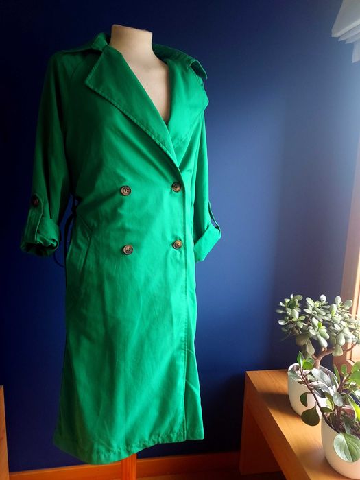 Gabardina de trespasse verde