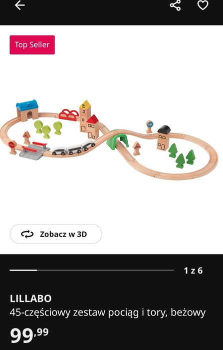 Tory IKEA LILLABO 114 elementów. 3 zestawy