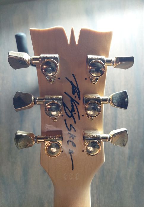 Vendo guitarra personalizada peça única com o tema Skulls in the night