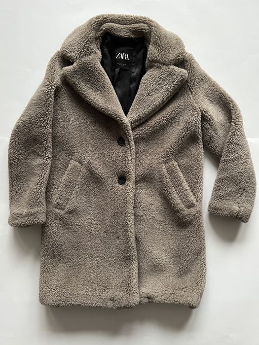 Nowy płaszcz zimowy futerko miś Zara r 36 S