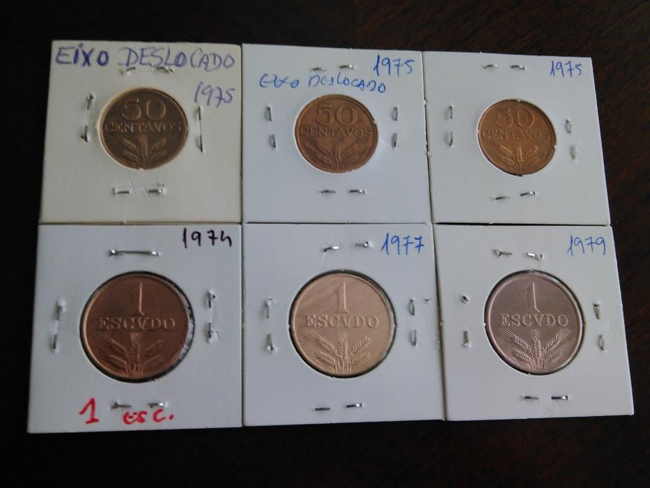 Moedas com eixo deslocado/defeito de cunhagem/erros de cunho (são 21)*