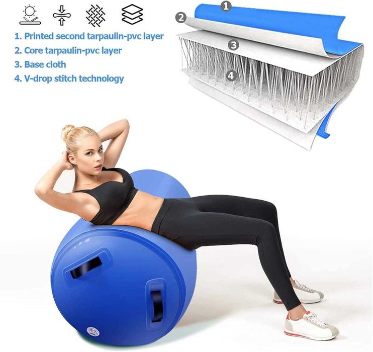 Beczka gimnastyczna pneumatyczna nadmuchiwana 140x80