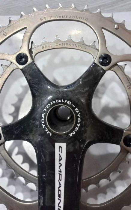 Pedaleira/Pedivela Campagnolo Record 10V 53/39 Fibra Carbono NOVA