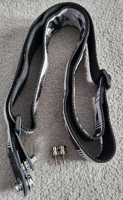 NOWY Komplet pasek do gitary Fender Monogrammed + Profesjonalne Strap Locki