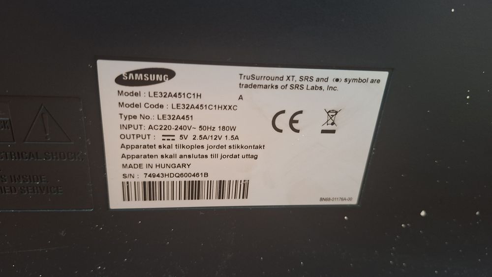 Telewizor SAMSUNG model LE32A451C1H - plus dekoder DVB-T2