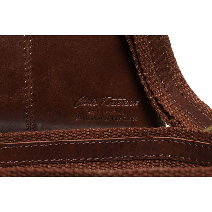 brązowa, praktyczna listonoszka męska ze skóry naturalnej