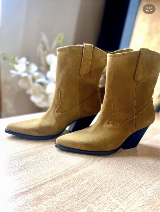 Шкіряні ковбойки Zara 38 розмір(24,5см)