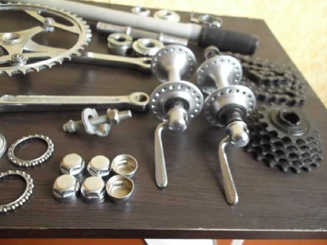 Педали, тормоза, шатун, втулки старт-шоссе хвз, рулевая.