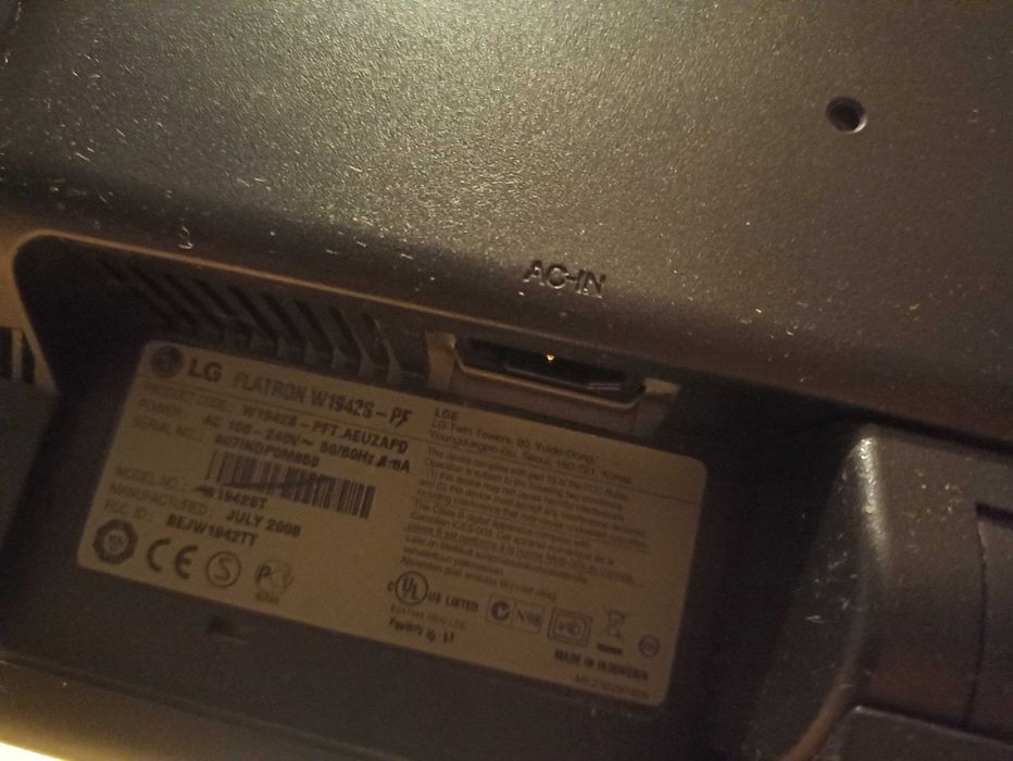 Monitor LG flatron W1942S