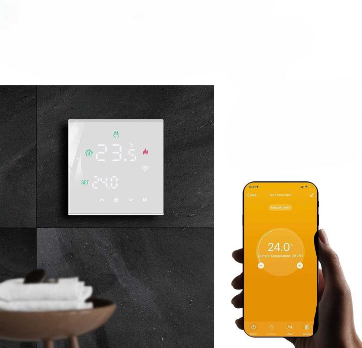 Beok TGW60W-WIFI-WP Termostat WiFi do Ogrzewania Wodnego Biały