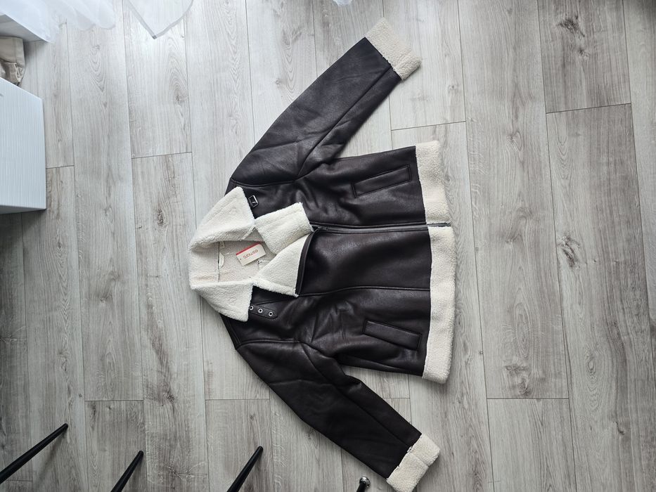 Kurtka damska biker z kożuchem L/XL